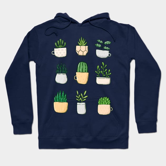 Plants in cups and pots Hoodie by Tania Tania
